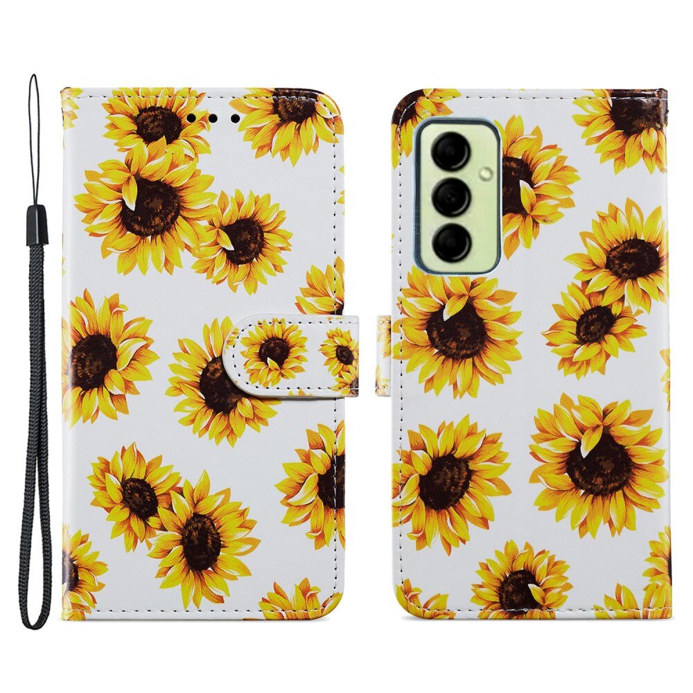 Coque portefeuille Samsung Galaxy A14, tournesol