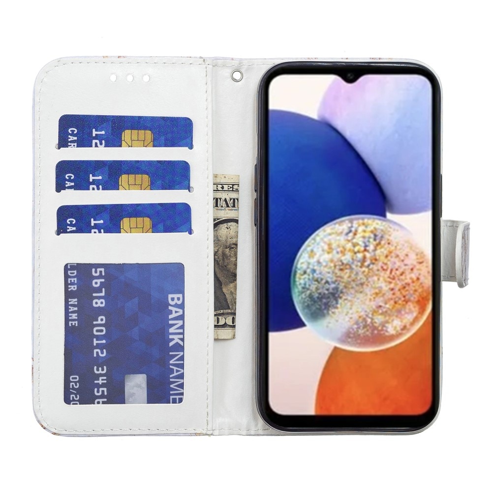 Coque portefeuille Samsung Galaxy A14, tournesol