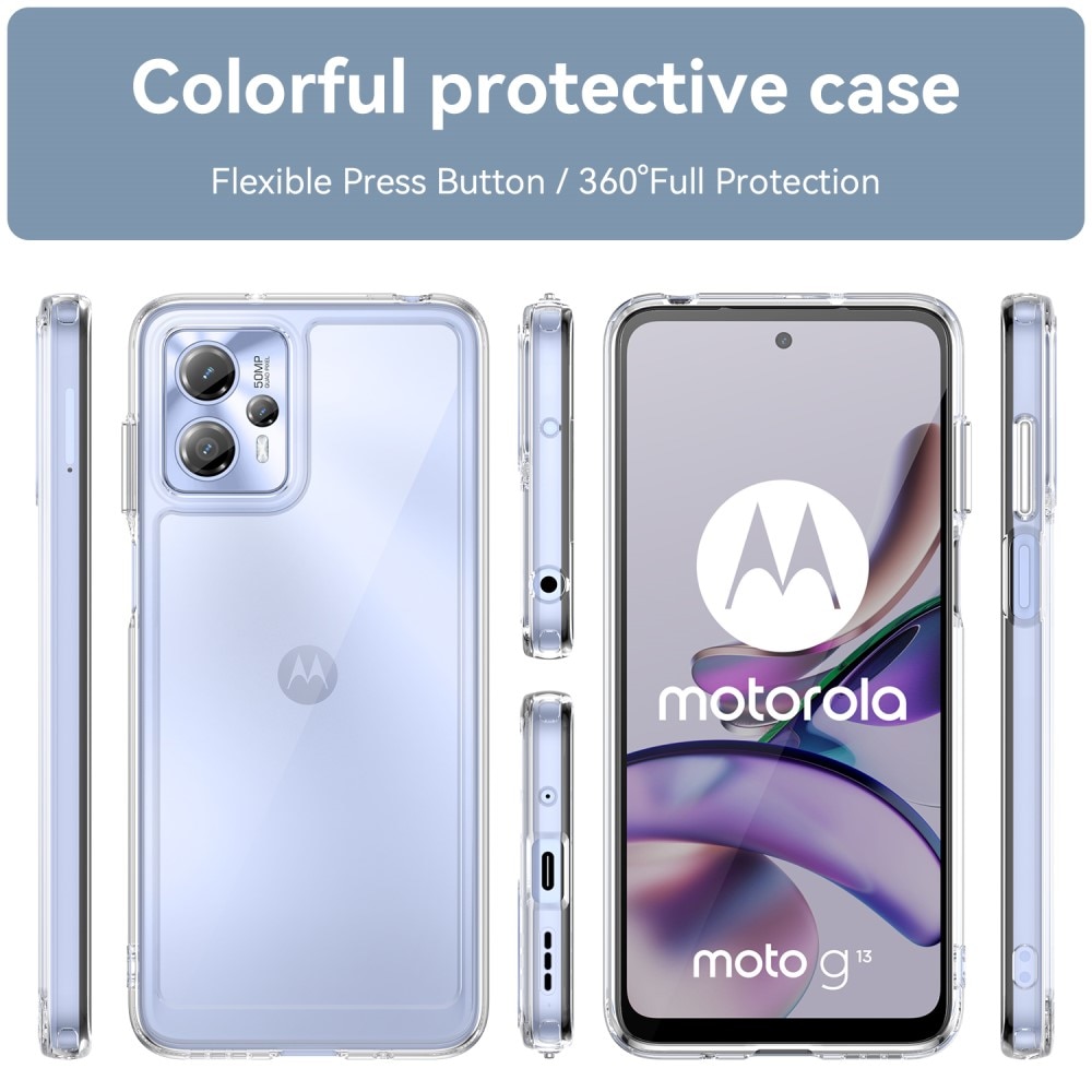 Coque hybride Crystal Hybrid pour Motorola Moto G13/G23, transparent