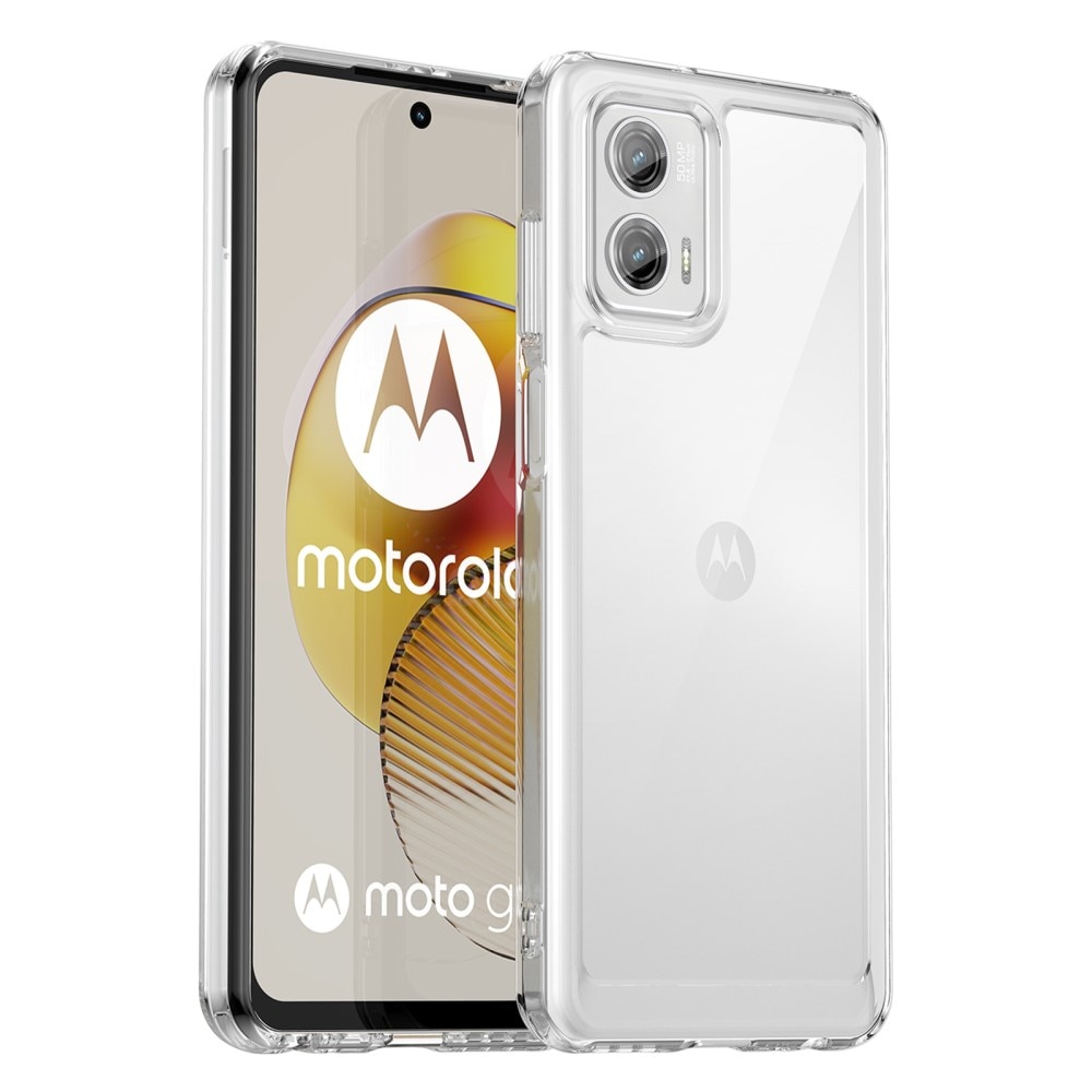 Coque hybride Crystal Hybrid pour Motorola Moto G73, transparent