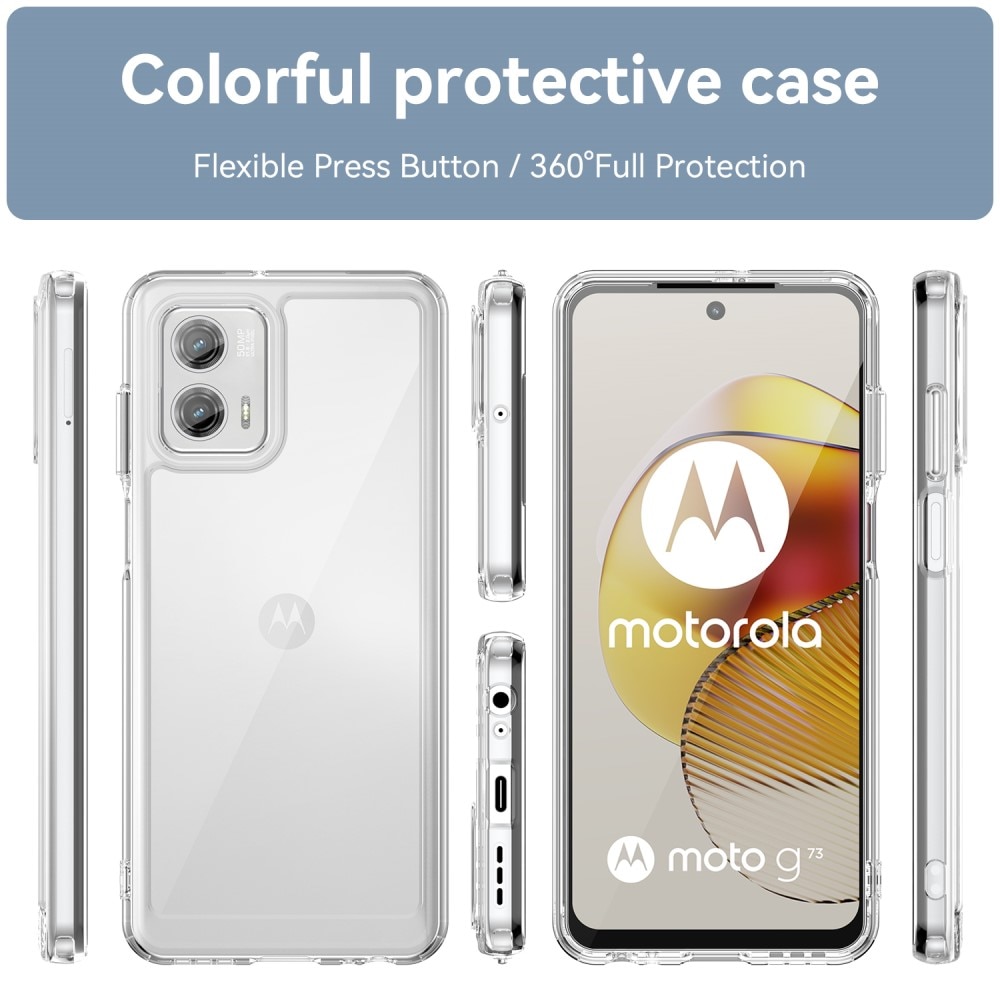Coque hybride Crystal Hybrid pour Motorola Moto G73, transparent