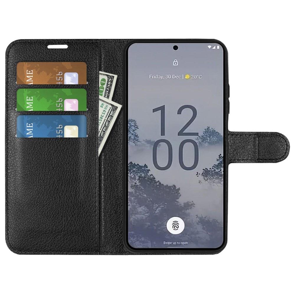 Coque portefeuille  Nokia X30, Noir