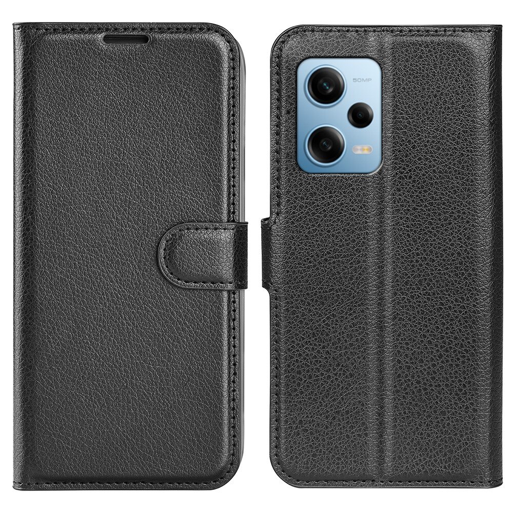 Coque portefeuille Xiaomi Redmi Note 12 Pro 5G, noir