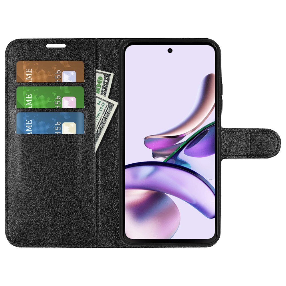 Coque portefeuille Motorola Moto G13, Noir