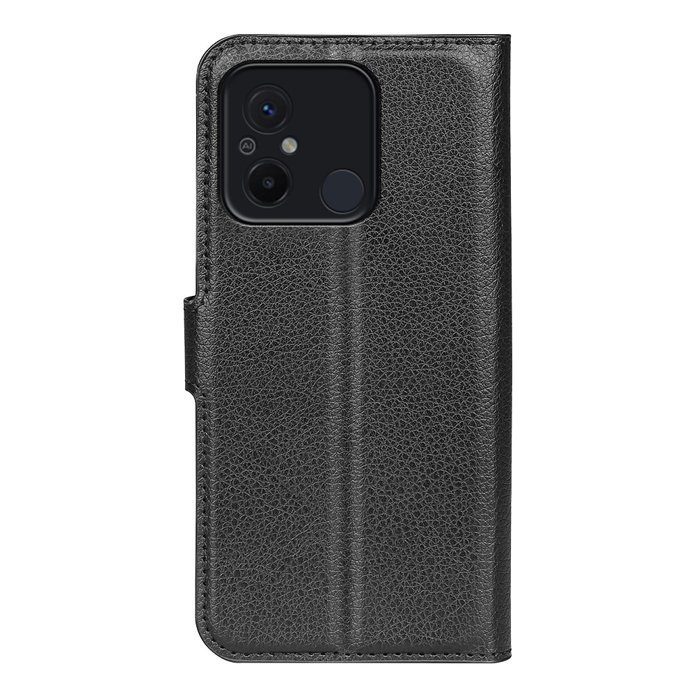 Coque portefeuille Xiaomi Redmi 12C, noir