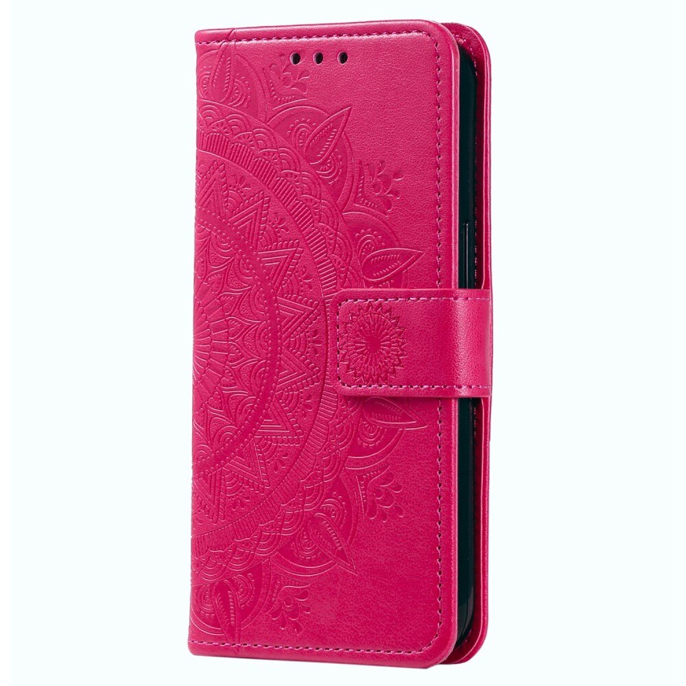 Étui en cuir Mandala Sony Xperia 10 V, rose