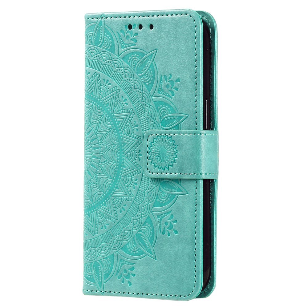 Étui en cuir Mandala Sony Xperia 10 V, vert