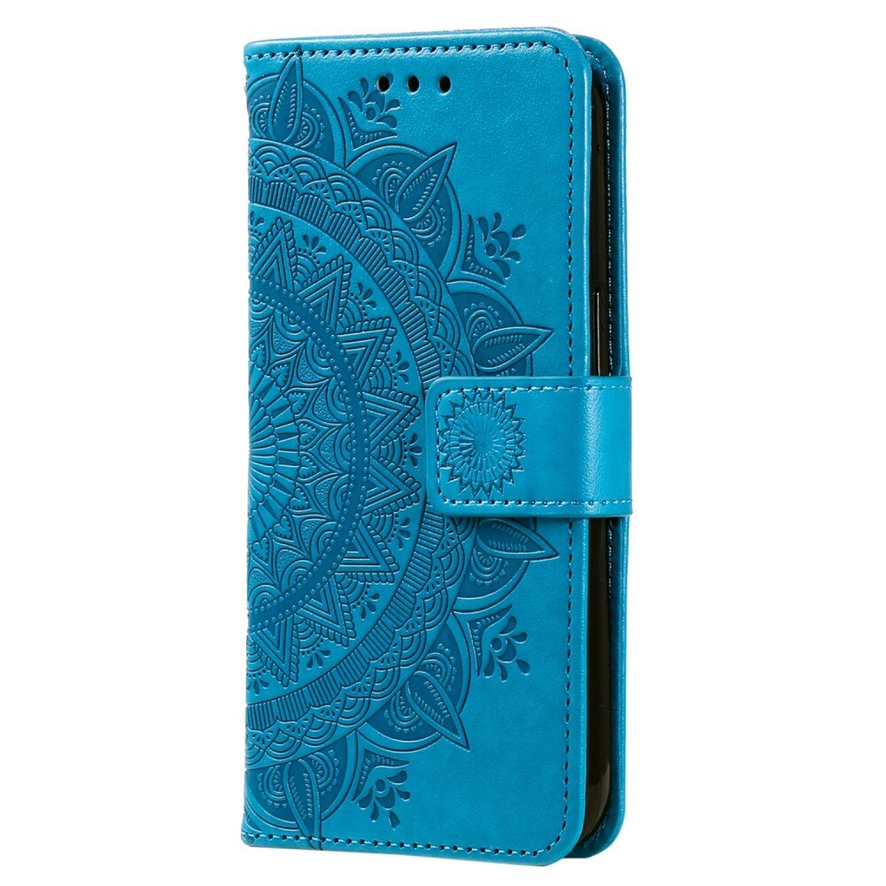 Étui en cuir Mandala Sony Xperia 10 V, bleu