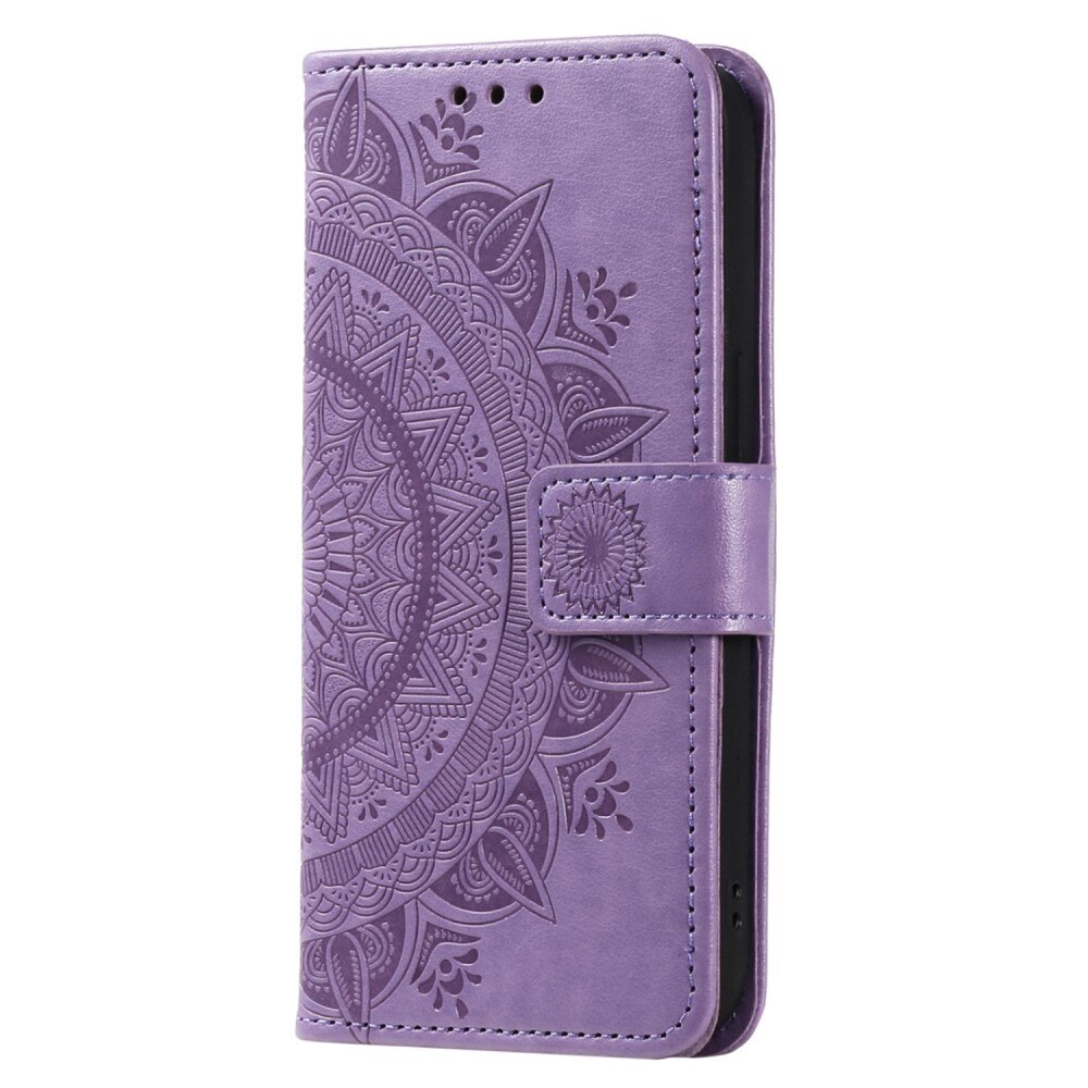 Étui en cuir Mandala Sony Xperia 10 V, violet