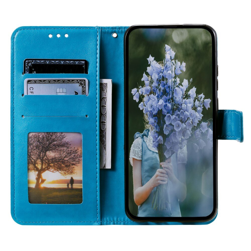 Étui en cuir Mandala Sony Xperia 1 V, bleu