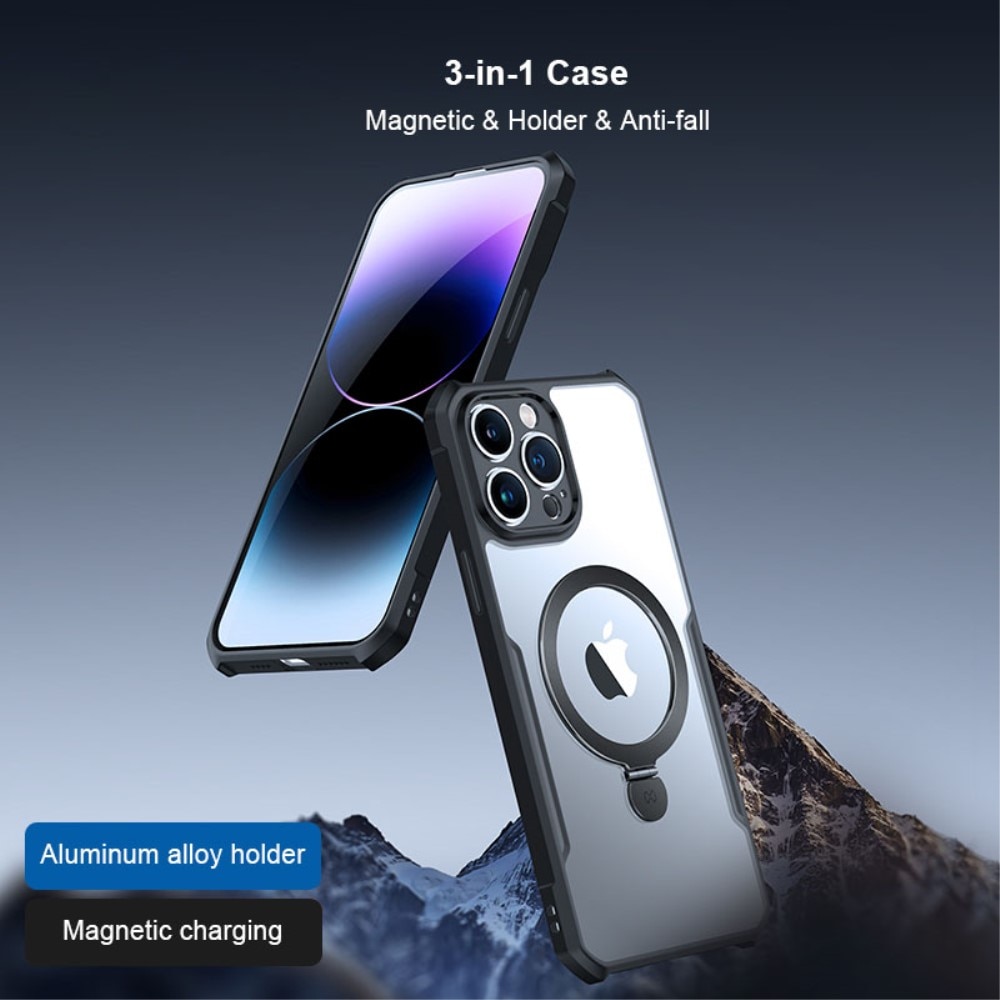 Coque Hybride Bumper MagSafe iPhone 14 Pro, noir