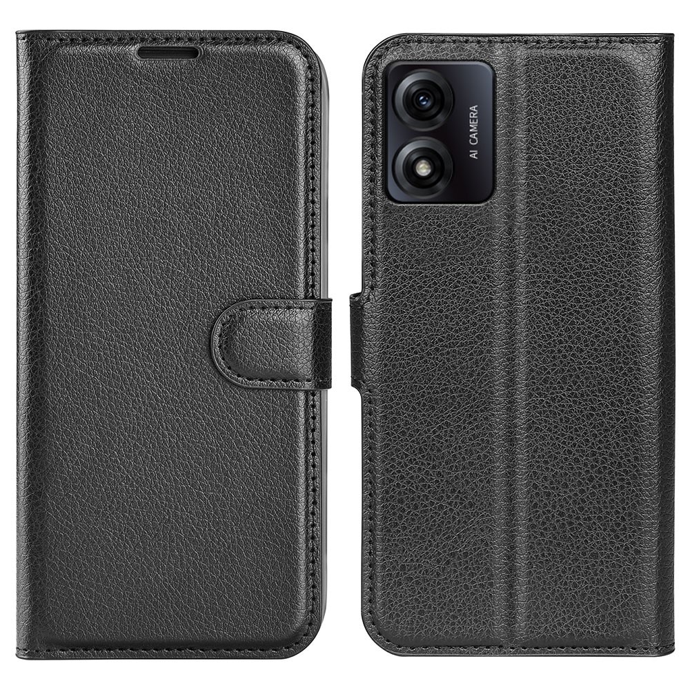 Coque portefeuille Motorola Moto E13, Noir
