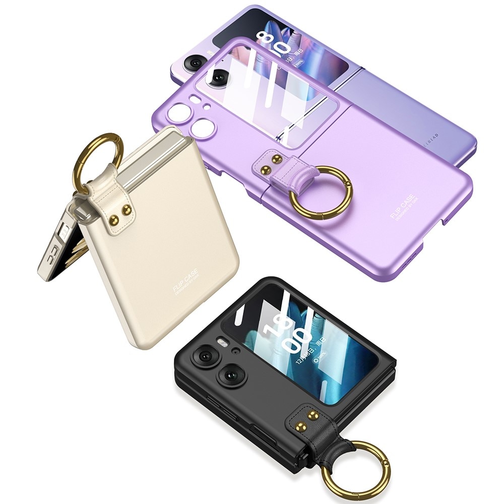 Coque avec porte-bague Oppo Find N2 Flip, violet