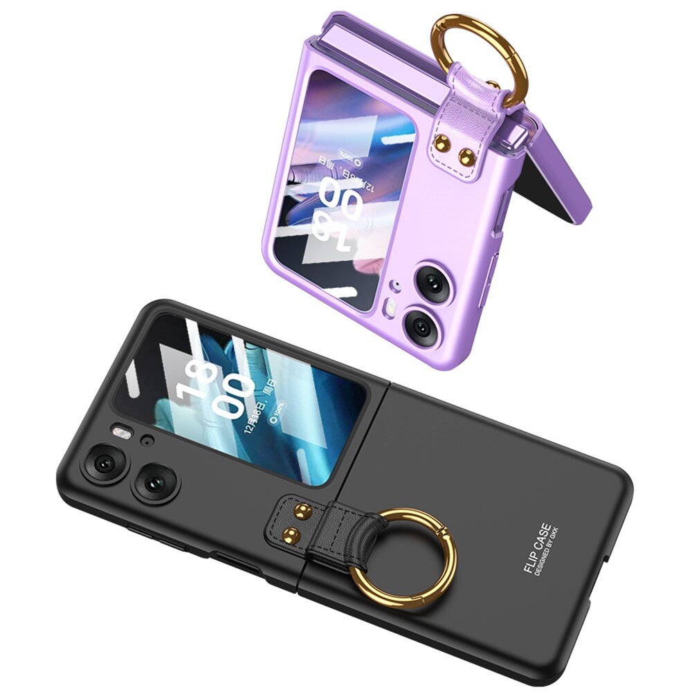 Coque avec porte-bague Oppo Find N2 Flip, violet