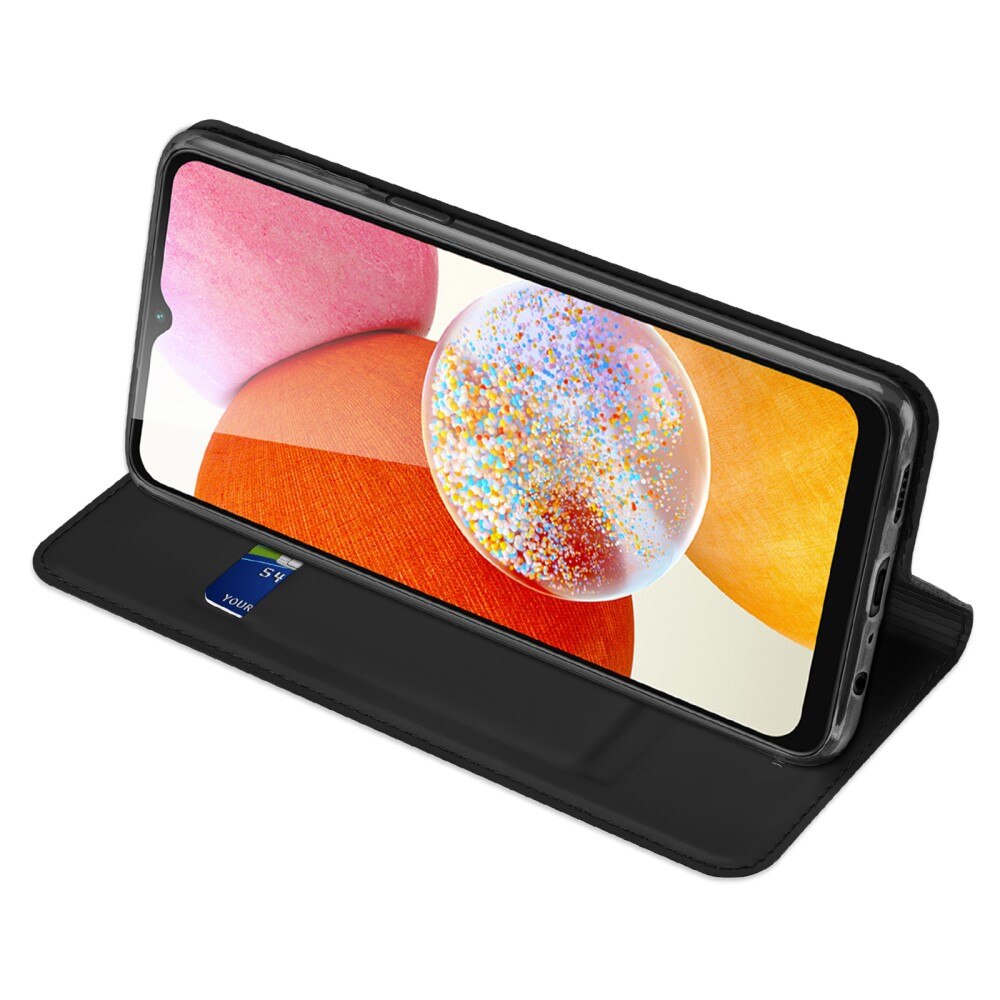Étui portefeuille Skin Pro Series Samsung Galaxy A14, Noir