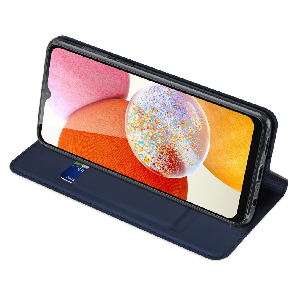 Étui portefeuille Skin Pro Series Samsung Galaxy A14, Bleu