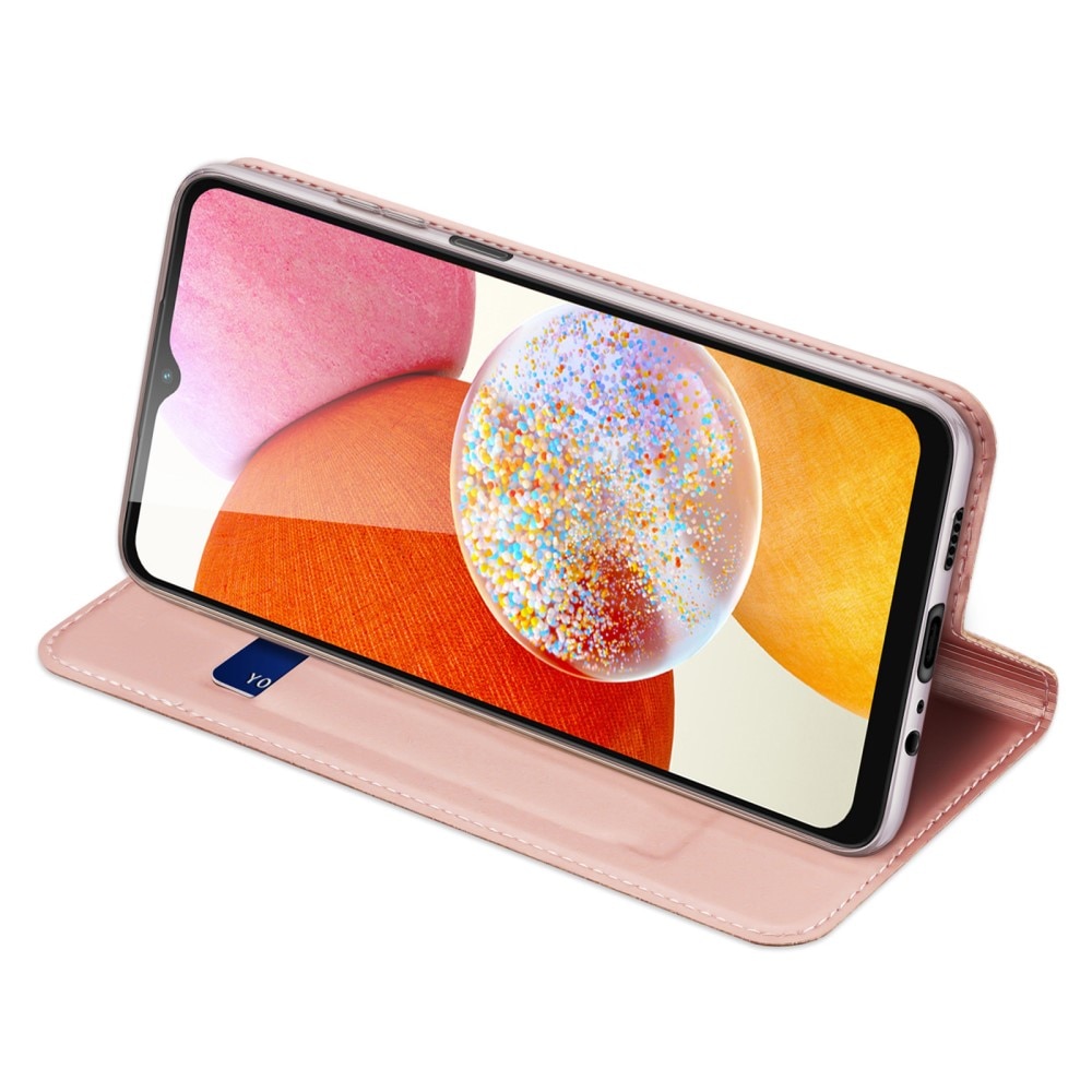 Étui portefeuille Skin Pro Series Samsung Galaxy A14, Rose Gold
