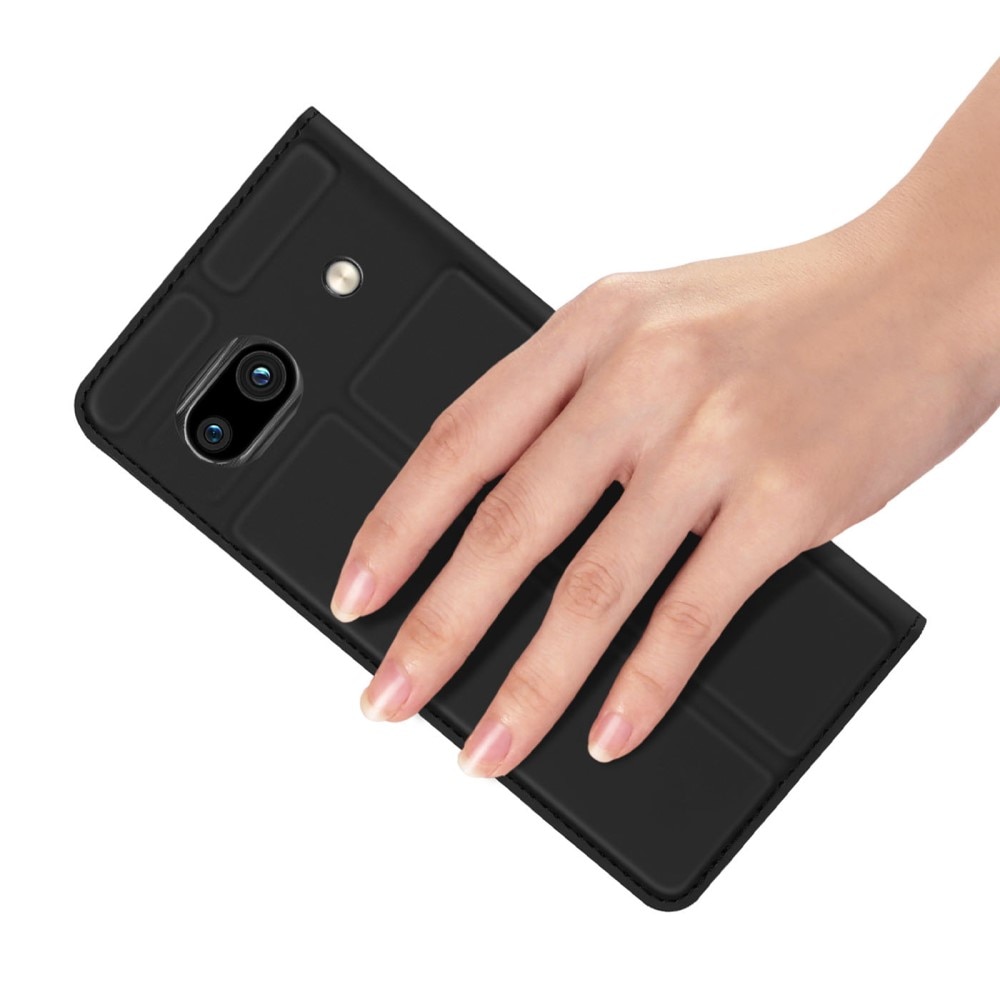Étui portefeuille Skin Pro Series Google Pixel 7a, Noir