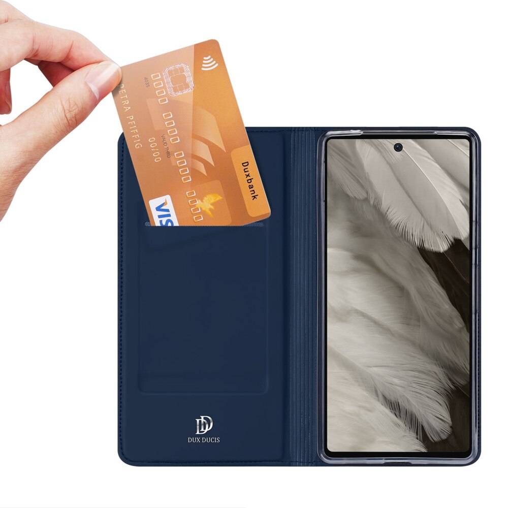 Étui portefeuille Skin Pro Series Google Pixel 7a, Bleu