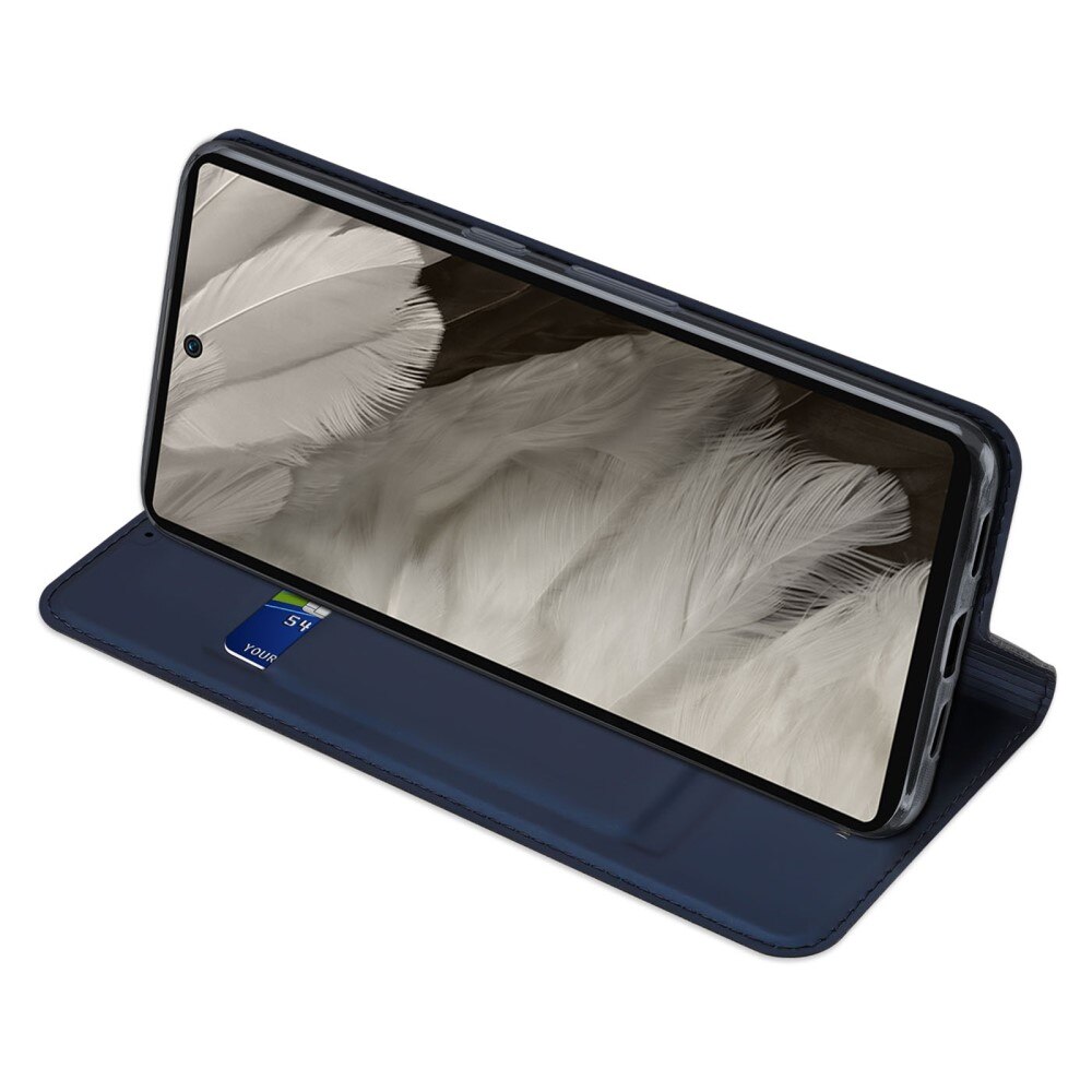 Étui portefeuille Skin Pro Series Google Pixel 7a, Bleu