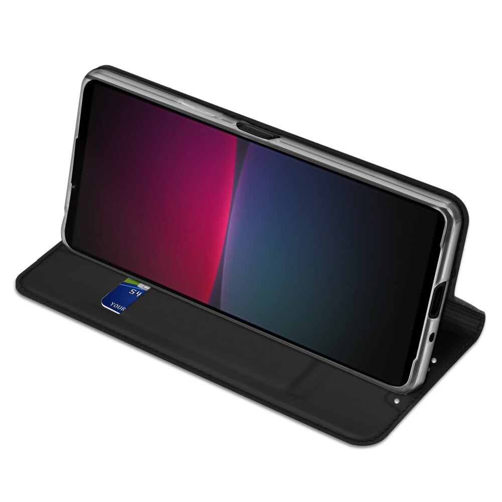Étui portefeuille Skin Pro Series Sony Xperia 10 V, Noir