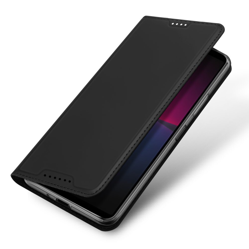 Étui portefeuille Skin Pro Series Sony Xperia 10 V, Noir