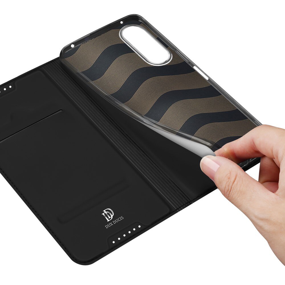 Étui portefeuille Skin Pro Series Sony Xperia 10 V, Noir