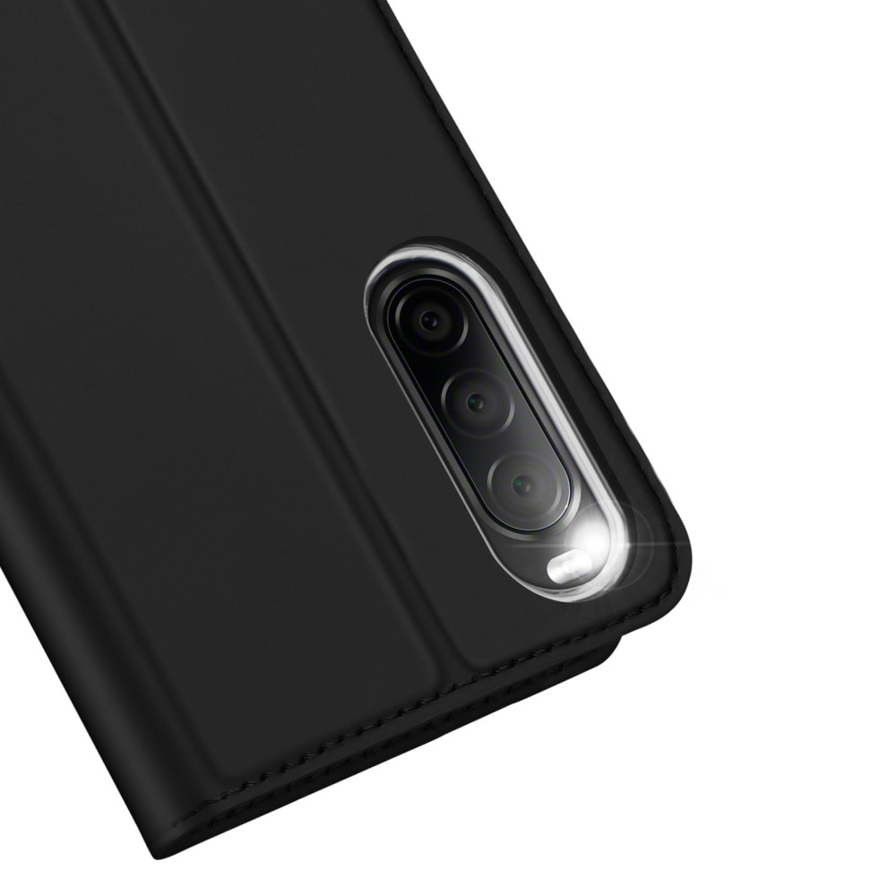 Étui portefeuille Skin Pro Series Sony Xperia 10 V, Noir