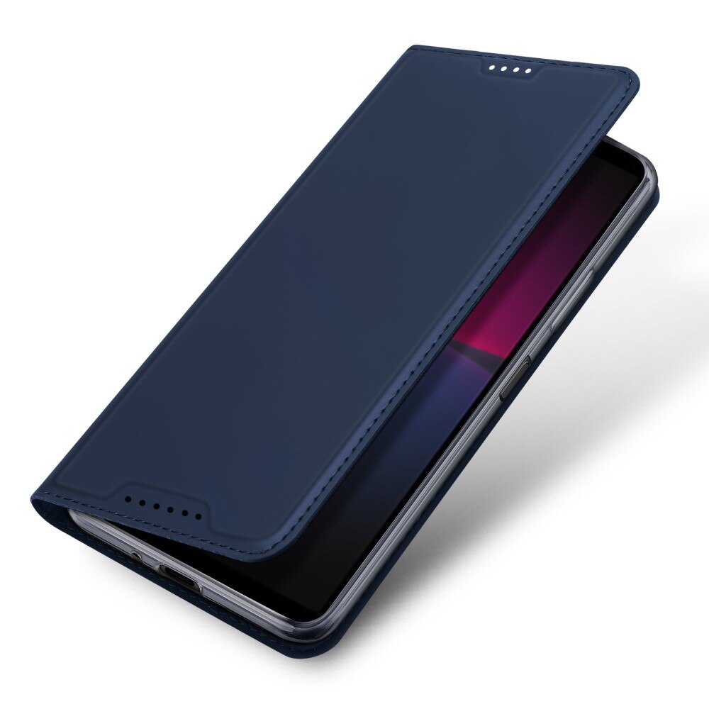 Étui portefeuille Skin Pro Series Sony Xperia 10 V, Bleu