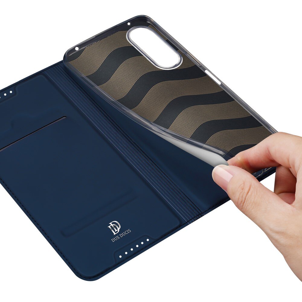 Étui portefeuille Skin Pro Series Sony Xperia 10 V, Bleu
