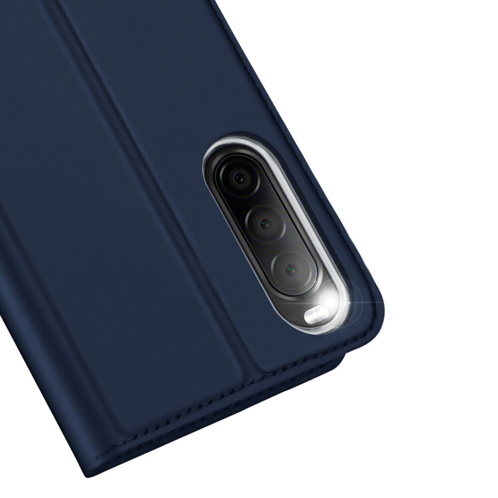 Étui portefeuille Skin Pro Series Sony Xperia 10 V, Bleu