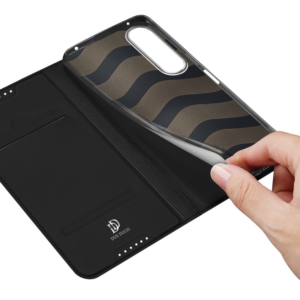 Étui portefeuille Skin Pro Series Sony Xperia 1 V, Noir