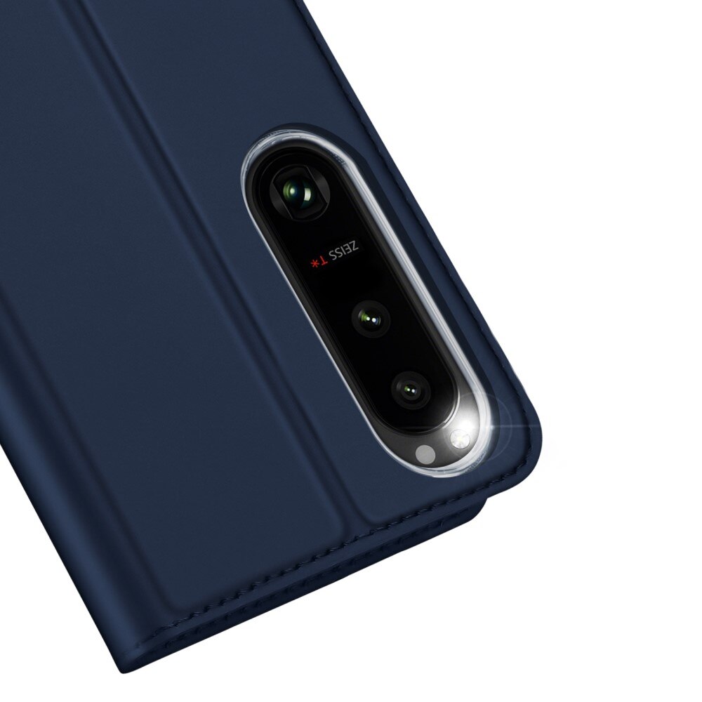 Étui portefeuille Skin Pro Series Sony Xperia 1 V, Bleu