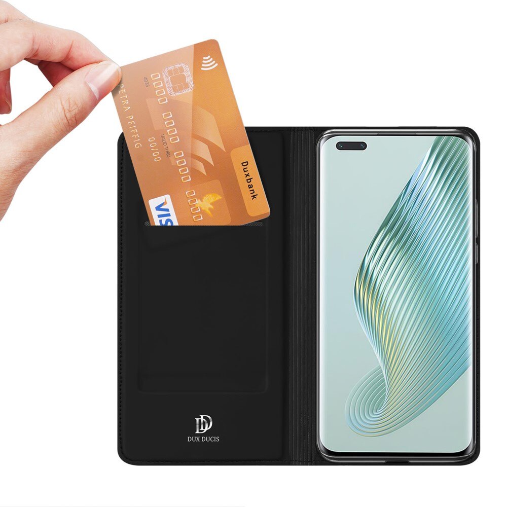 Étui portefeuille Skin Pro Series Honor Magic5 Pro, Noir