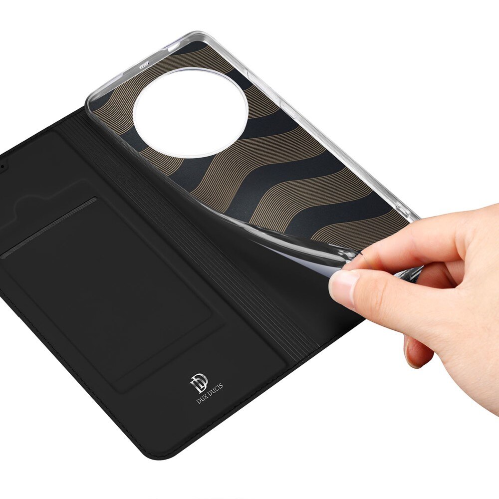 Étui portefeuille Skin Pro Series Honor Magic5 Pro, Noir