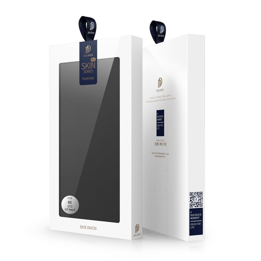 Étui portefeuille Skin Pro Series  Realme GT3, Noir