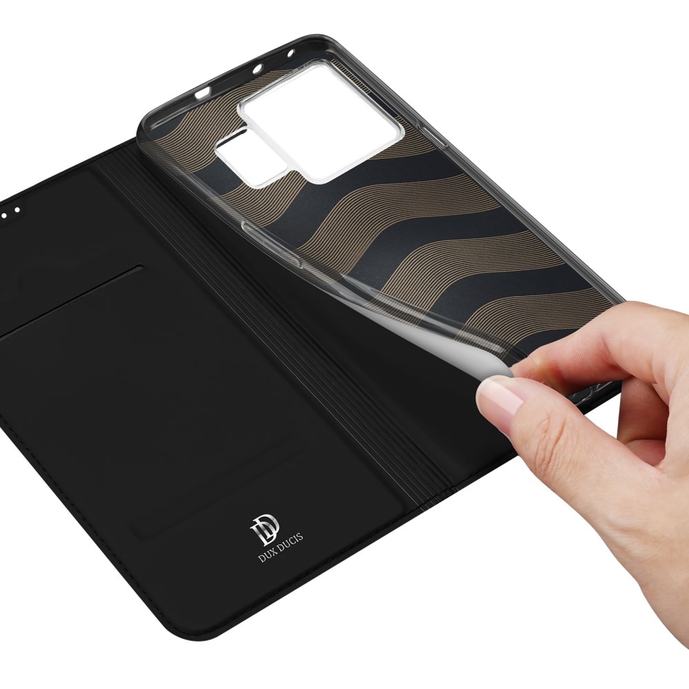 Étui portefeuille Skin Pro Series  Realme GT3, Noir