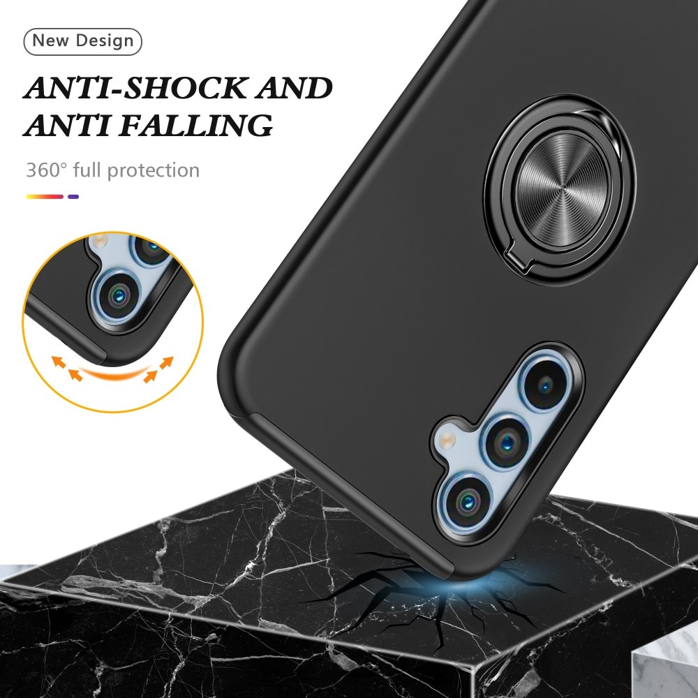 Coque Finger Ring Kickstand Samsung Galaxy A54, noir