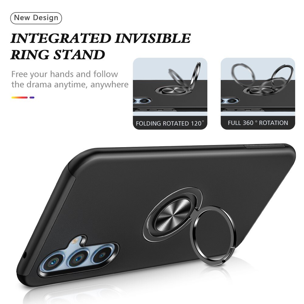 Coque Finger Ring Kickstand Samsung Galaxy A54, noir