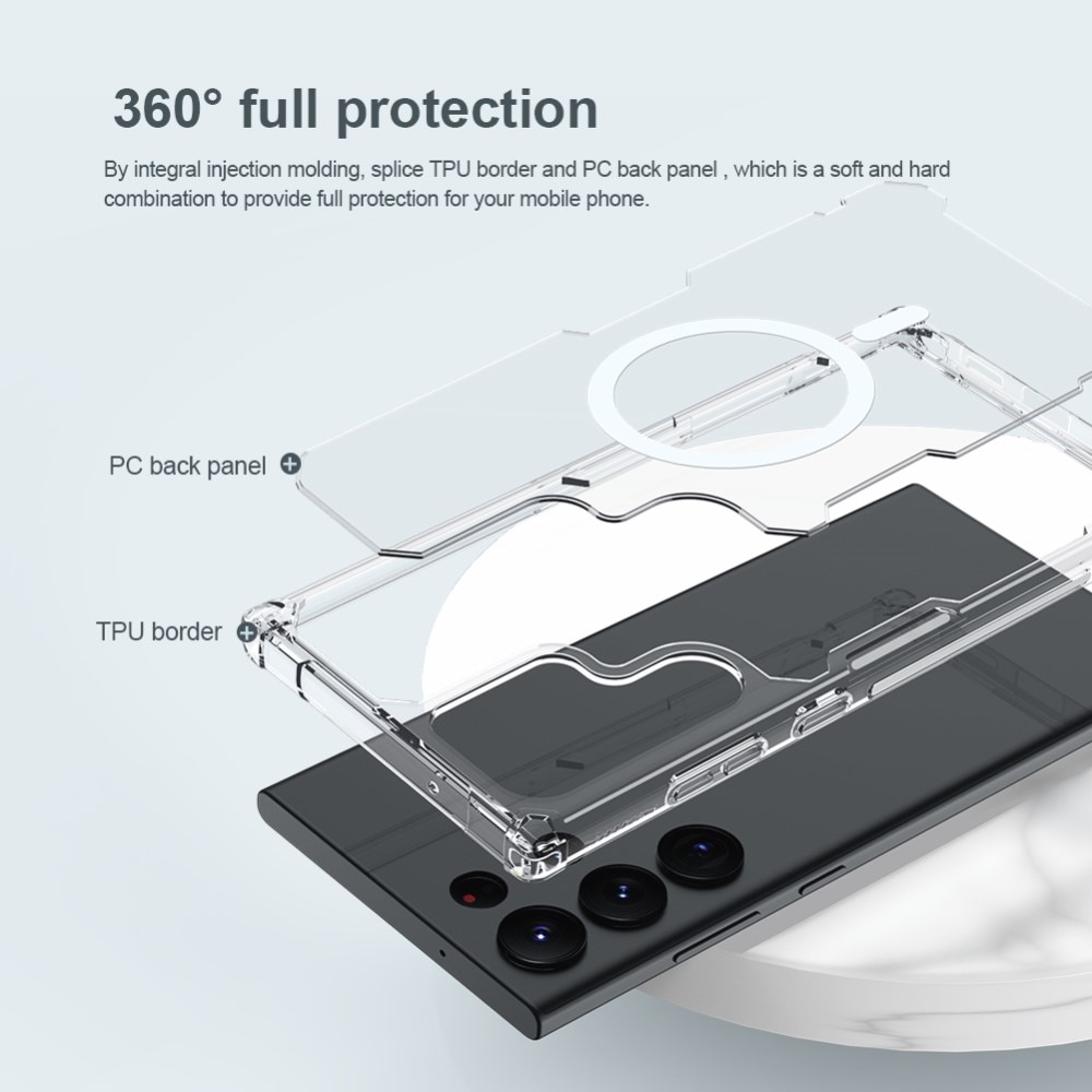 Coque Nature Pro MagSafe Samsung Galaxy S23 Ultra, transparent
