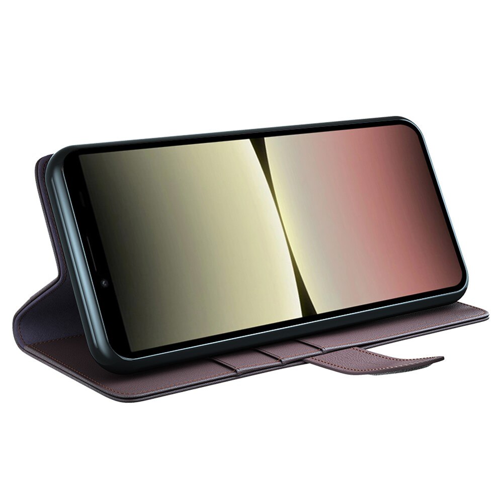 Étui en cuir veritable Sony Xperia 10 V, Marron