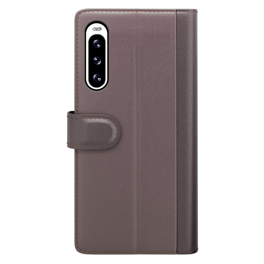 Étui en cuir veritable Sony Xperia 10 V, marron