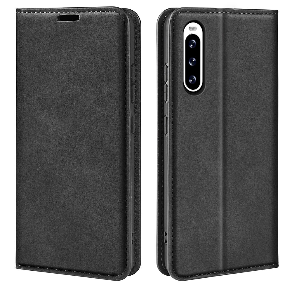 Coque portefeuille mince Sony Xperia 10 V, Noir