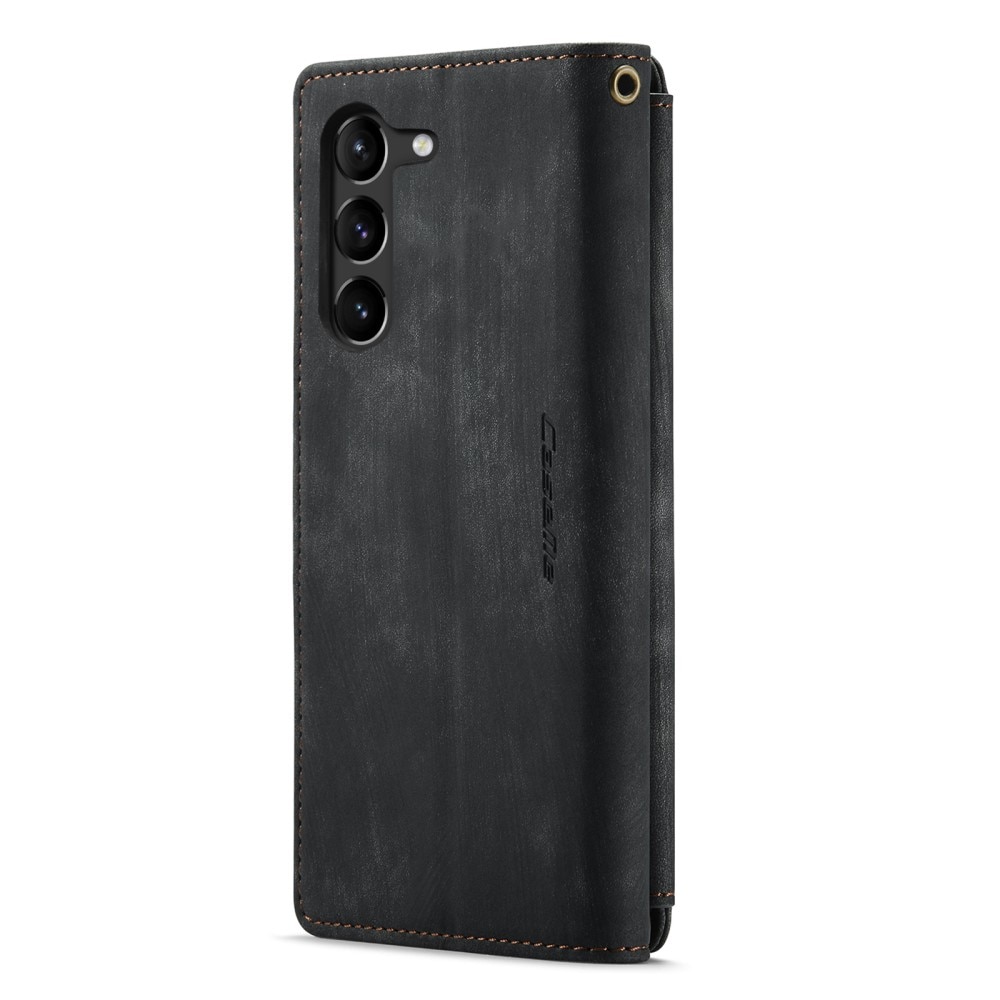 Étui portefeuille à glissière Samsung Galaxy S23, Noir