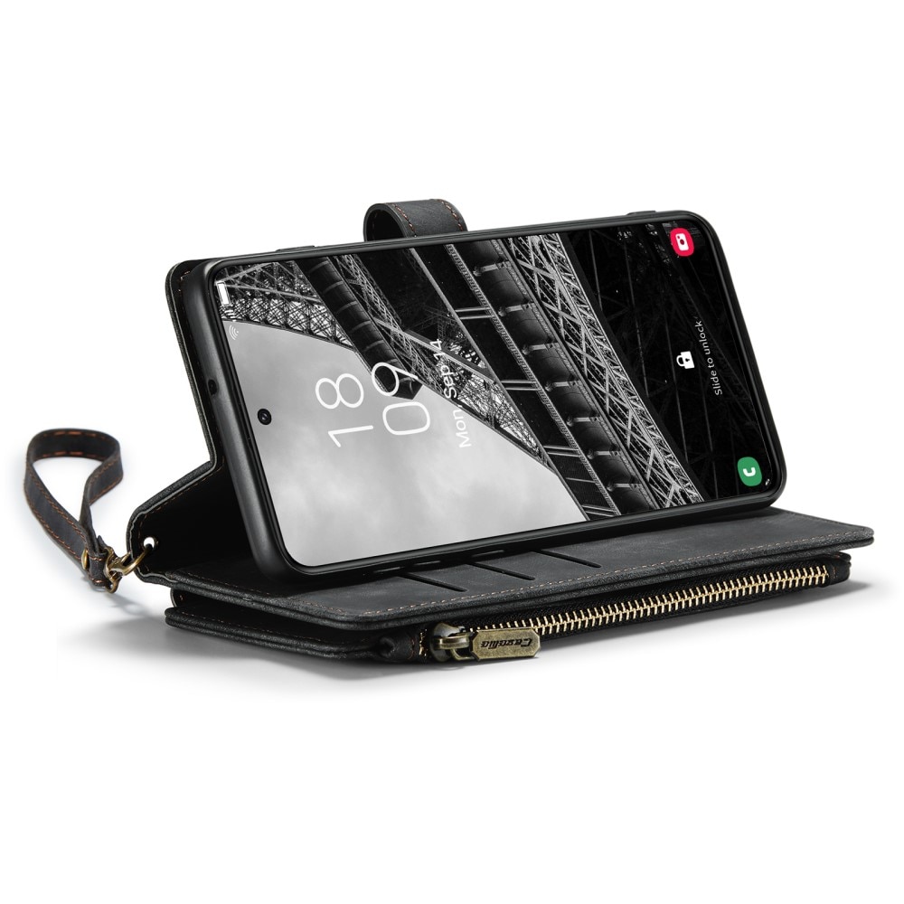 Étui portefeuille à glissière Samsung Galaxy S23, Noir