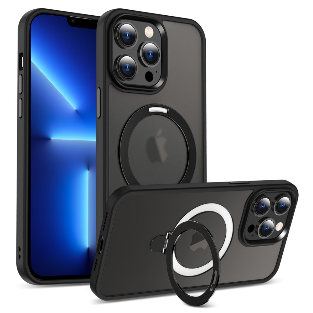 Coque hybride MagSafe Ring iPhone 13 Pro, Noir