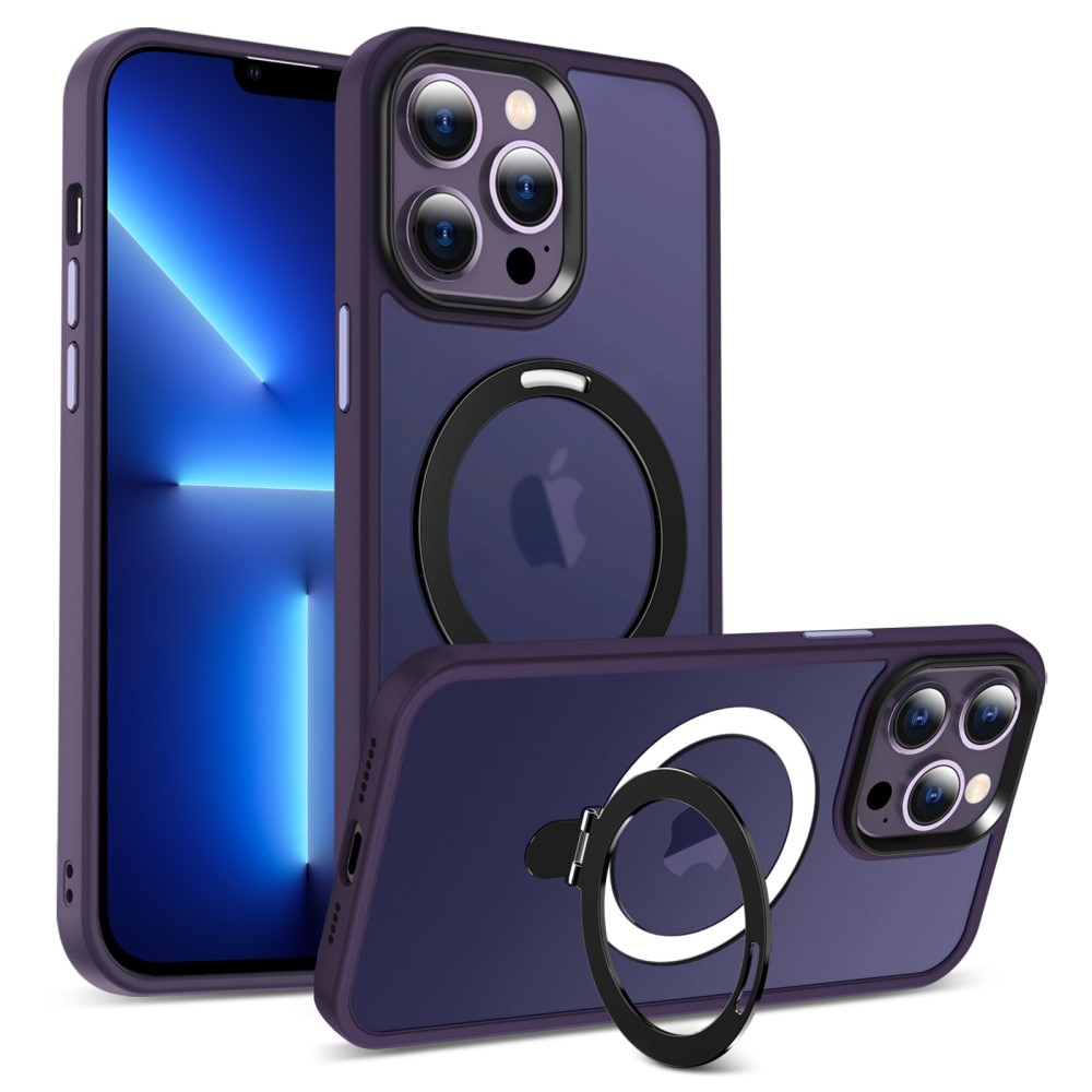 Coque hybride MagSafe Ring iPhone 13 Pro, Violet