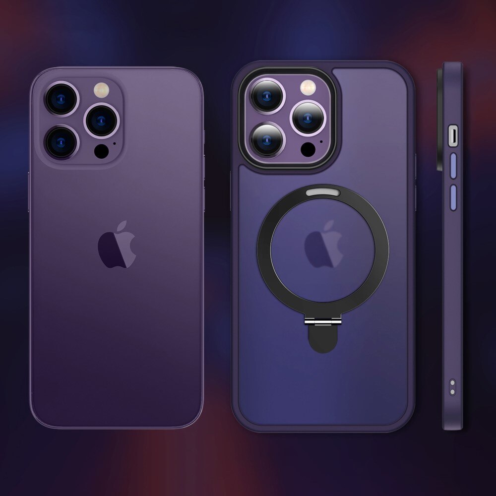 Coque hybride MagSafe Ring iPhone 13 Pro, Violet