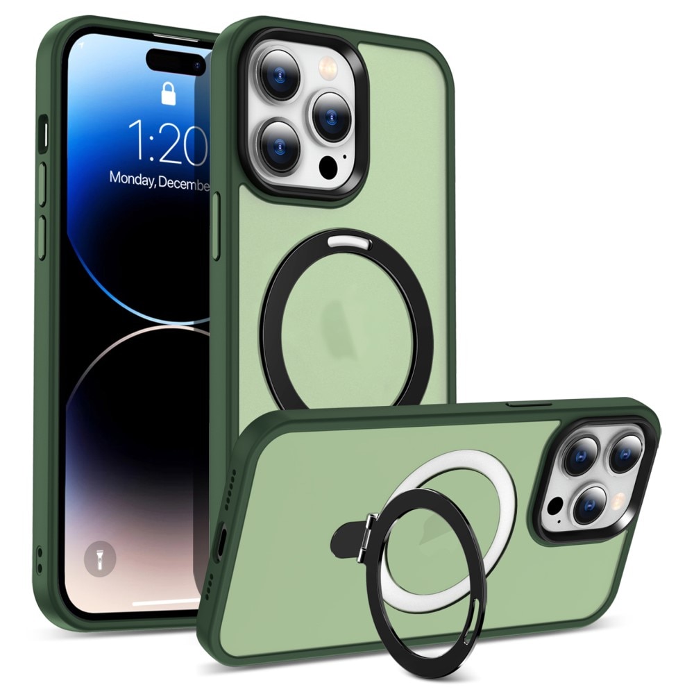 Coque hybride MagSafe Ring iPhone 14 Pro Max, vert