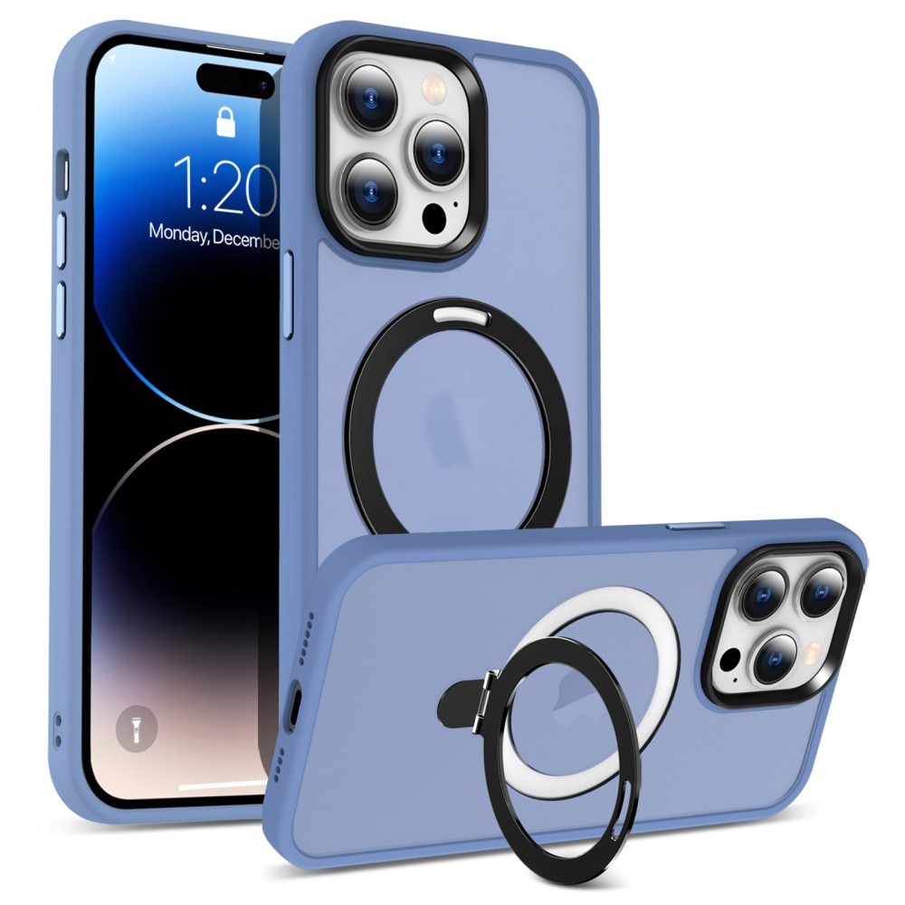 Coque hybride MagSafe Ring iPhone 14 Pro Max, Bleu